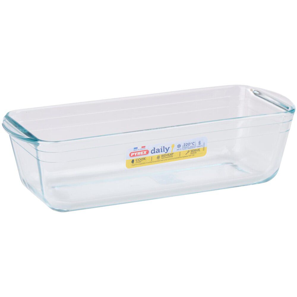 Moule à cake Pyrex Daily verre transparent 28x12xH7,5cm