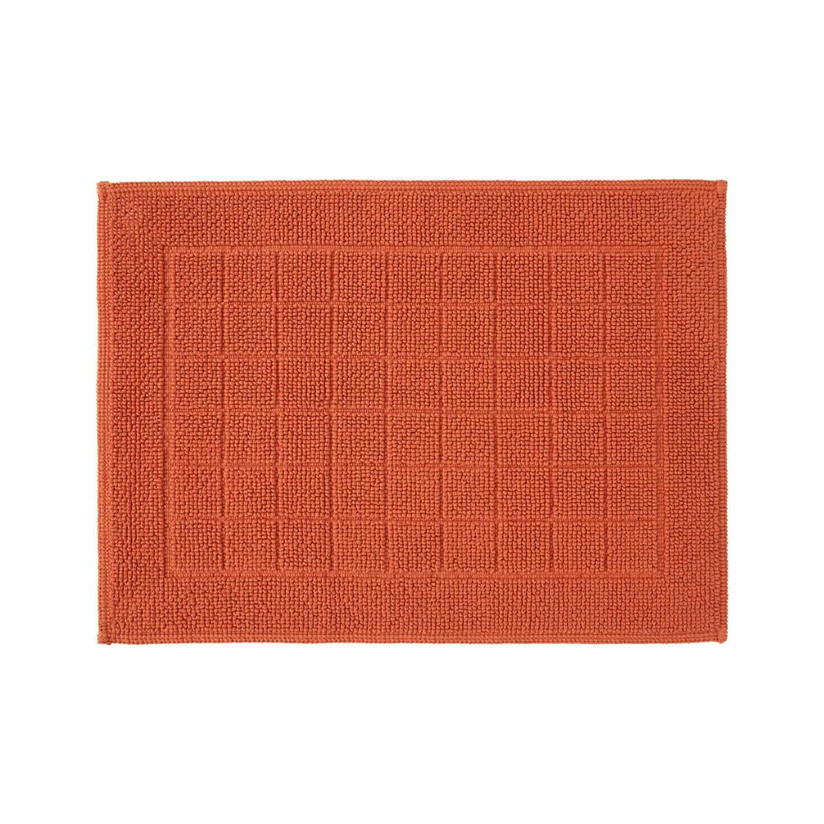 PONTON - Tapis de bain en  coton rouge 50 x 70 cm