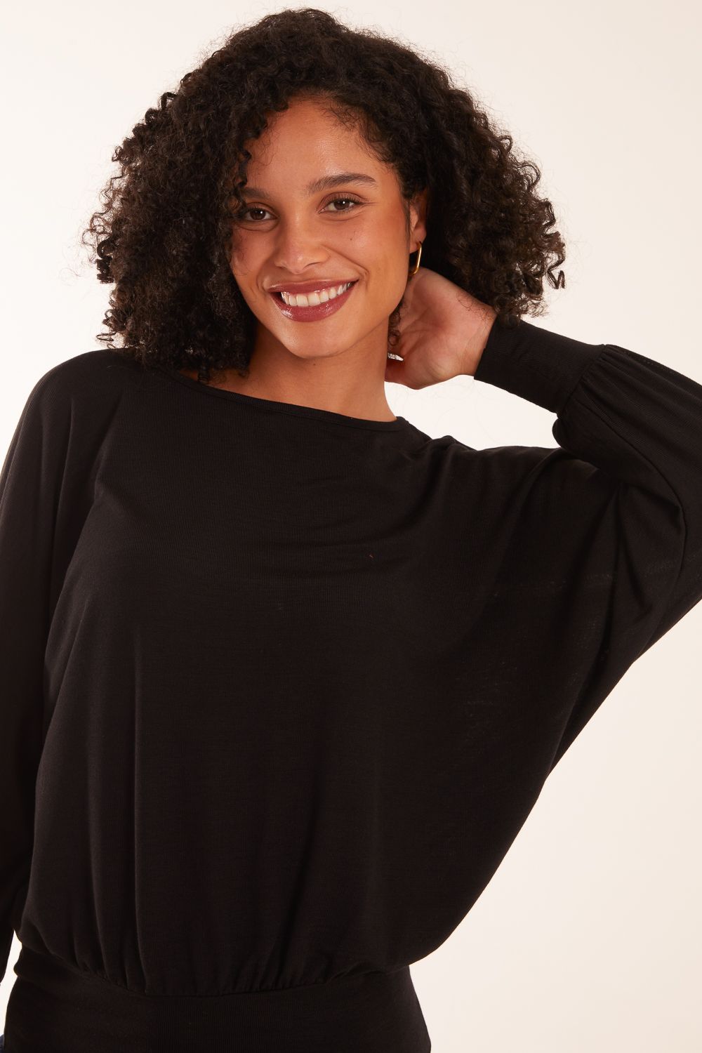 Blue Vanilla Cut And Sew Batwing Top