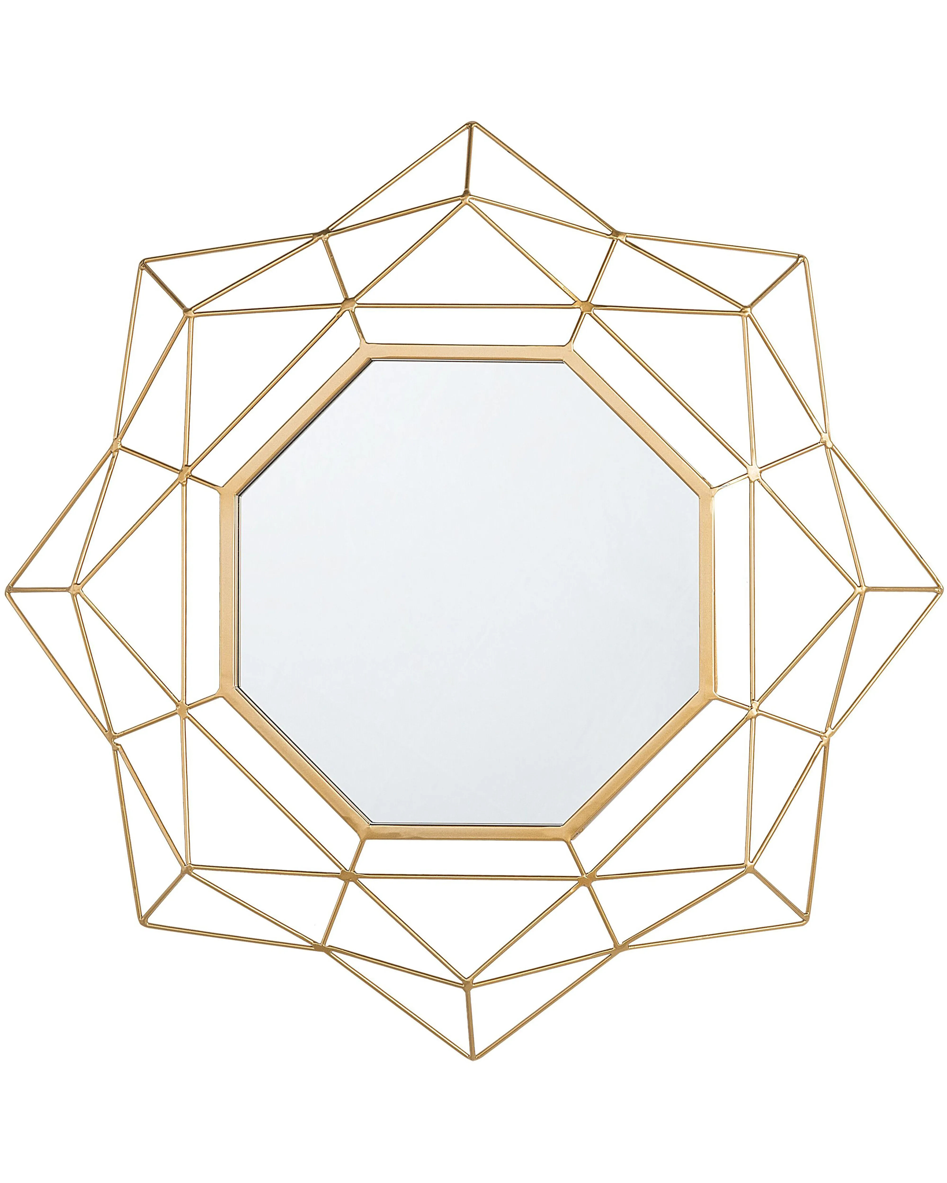 Wall Mirror HILLION 60 cm 60 cm Metal Gold