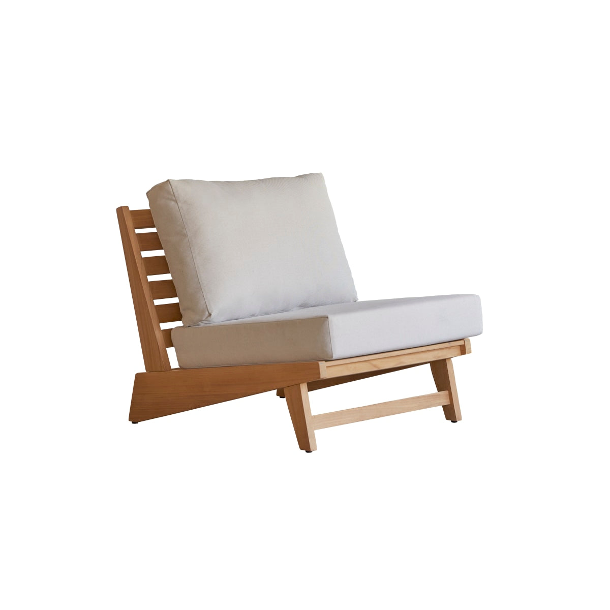 Tikamoon Fauteuil van massief teakhout - Wit