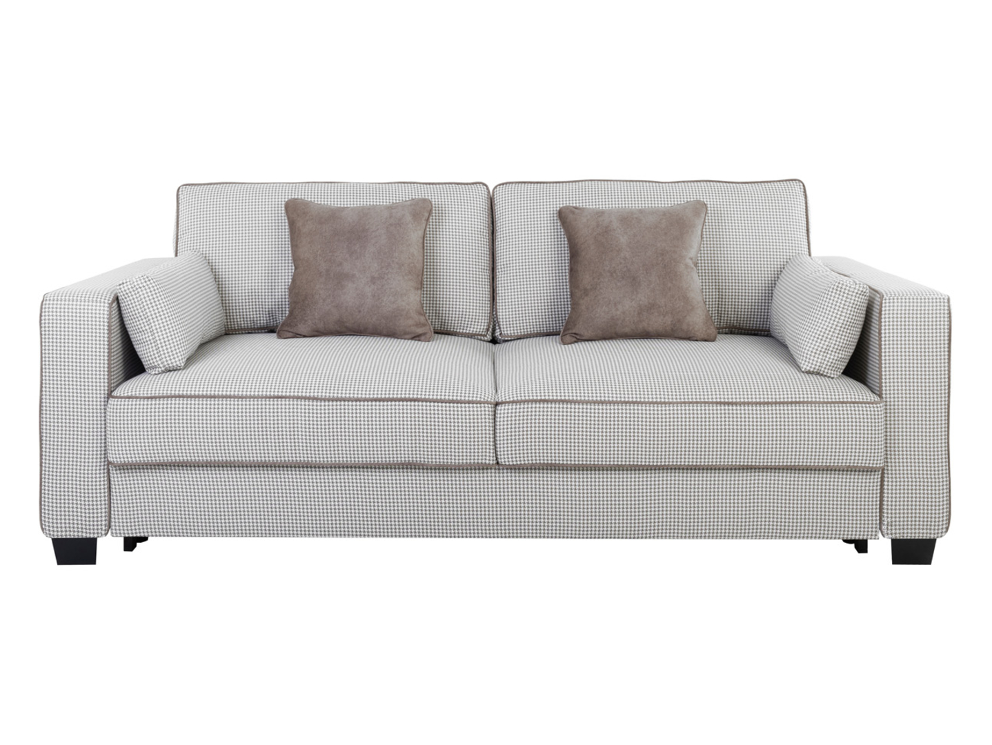 Sofa trzyosobowa Vini z funkcja spania i pojemnikiem beżowa