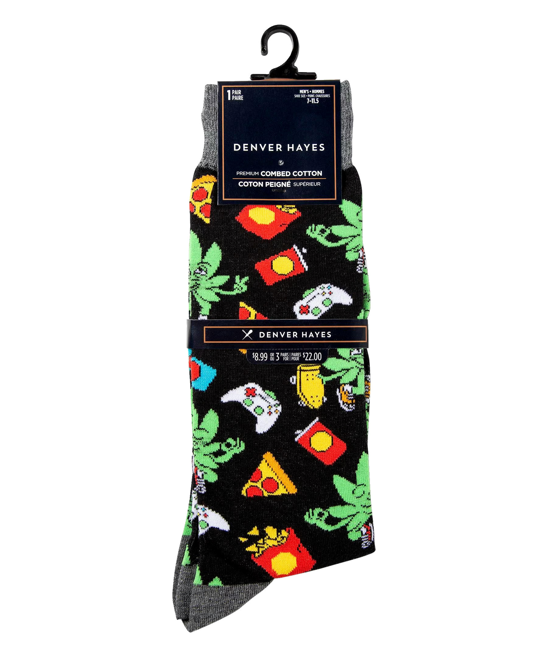 Denver Hayes Men's Novelty Marijuana Pattern Crew Socks