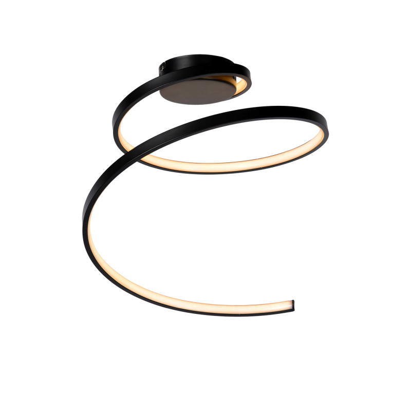 Plafonnier LED Maxence noir dimmable Ø 46 cm 40 W LUCIDE