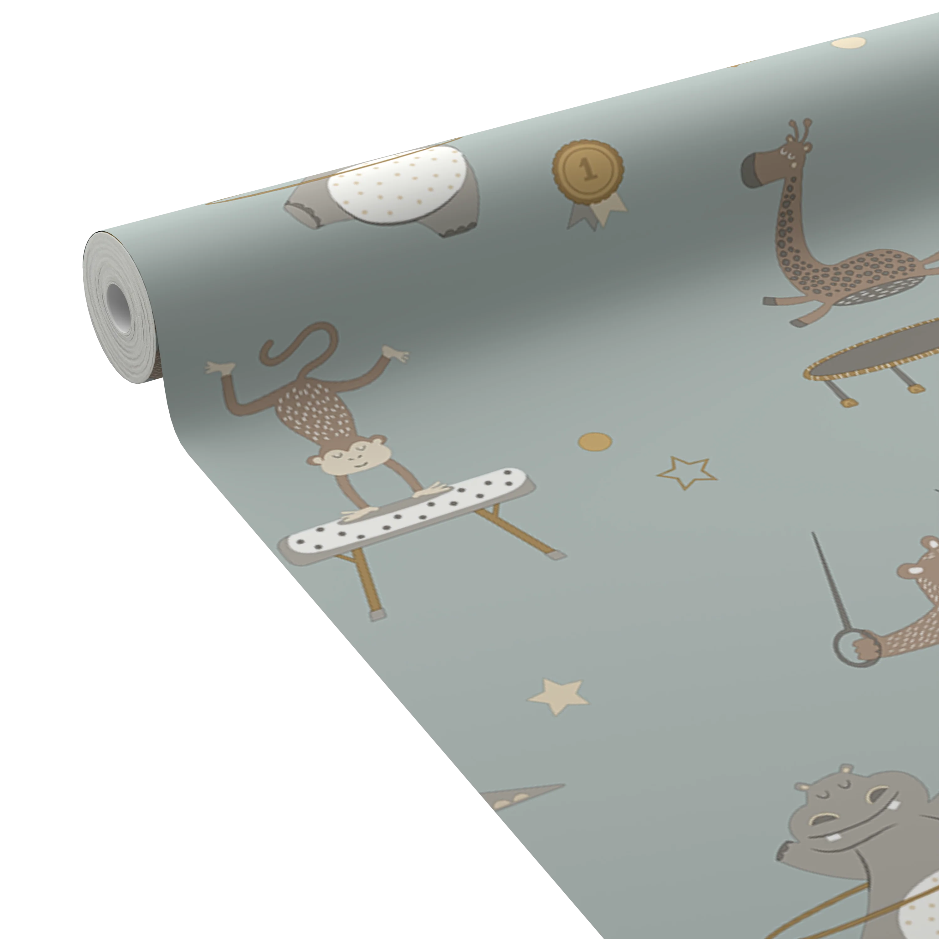 HOLDEN DECOR Papier peint ANIMAL GYMNASTICS rose poudré