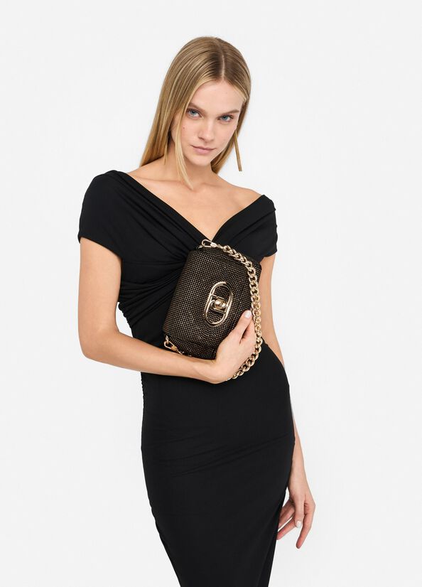 Borsa LaPuffy piccola con strass