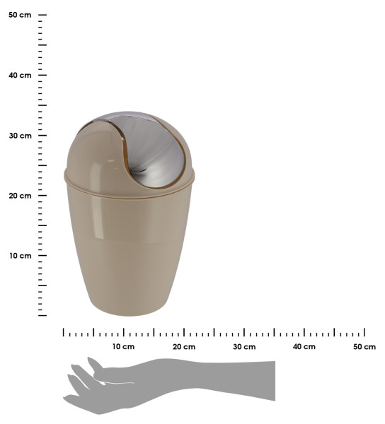 Kosz na śmieci Cuesta Taupe 5,6 L