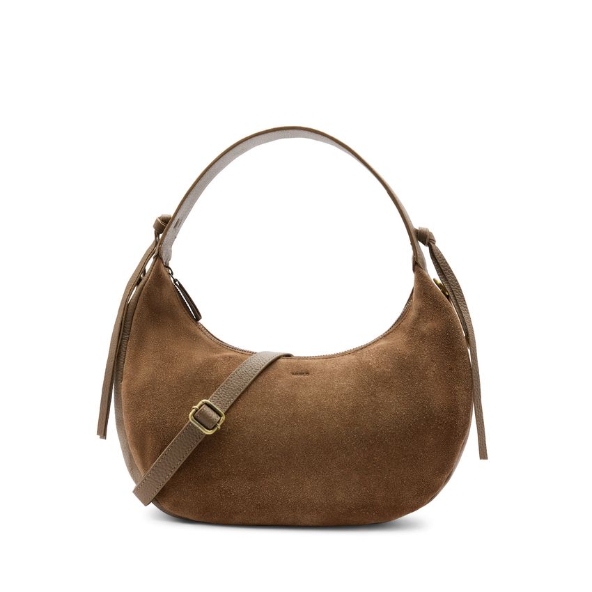 Manfield Taupe suède handtas