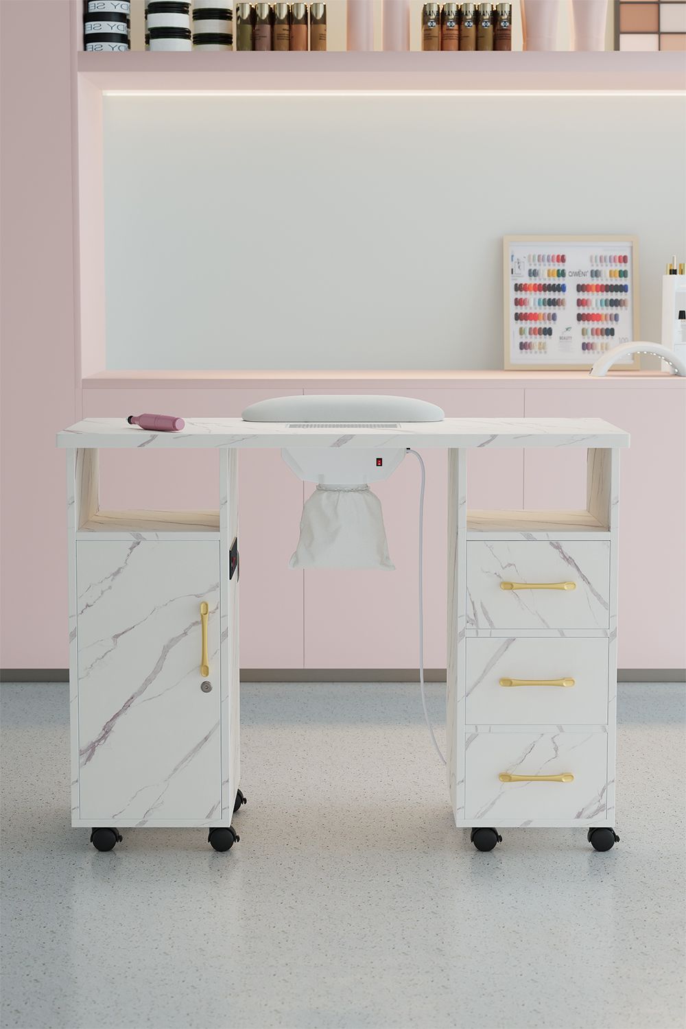H&O Direct Manicure Table with Electric Dust Extractor