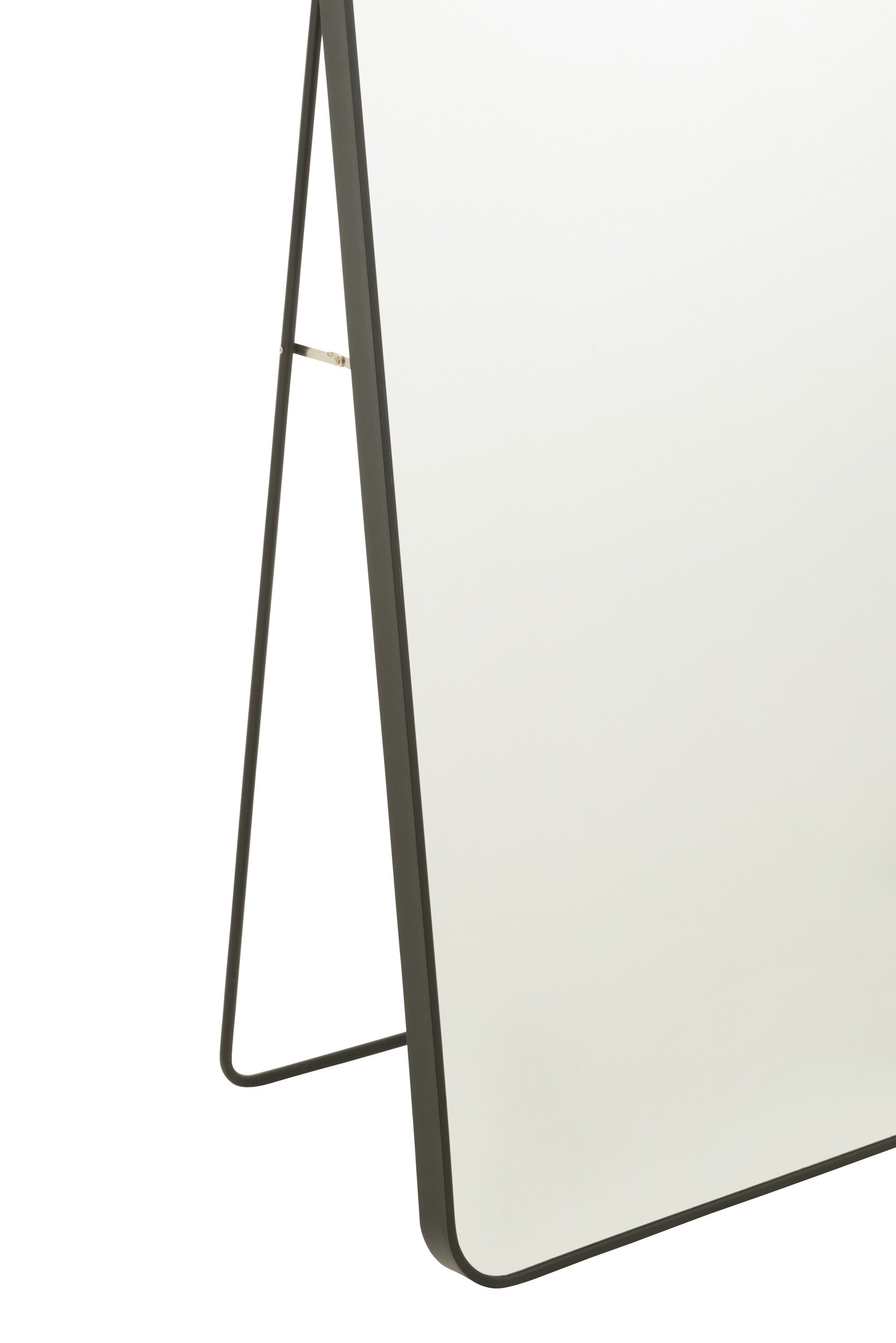 J-Line spiegel Op Voet Rechthoek - glas metaal - zwart - 55 x 150 cm