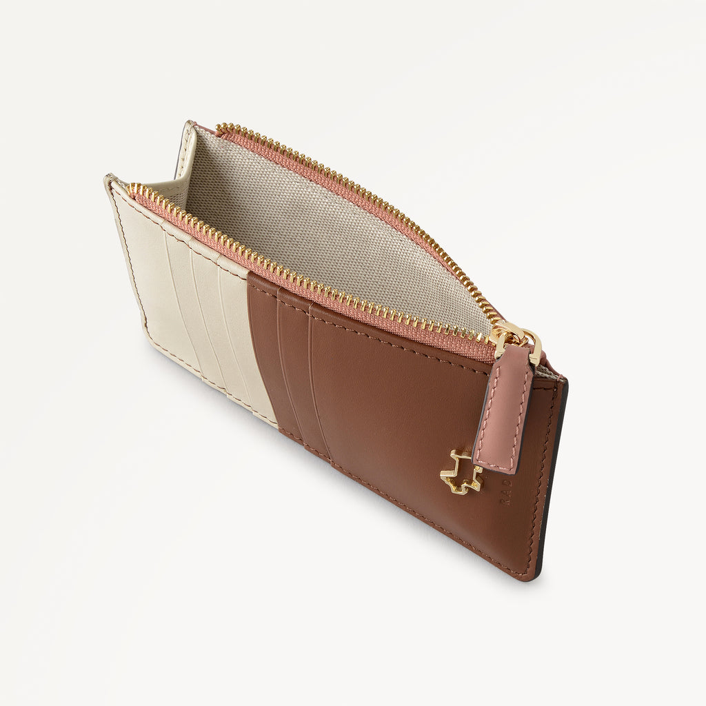 Beech Row - Colourblock - Medium Zip Card & Coin Holder