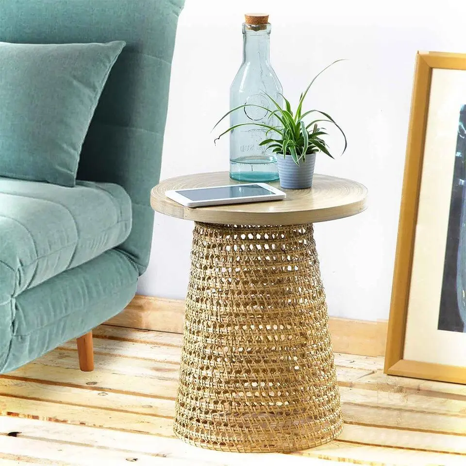 CALICOSY - Bijzetaffel - Licht hout - 45x40x40 cm