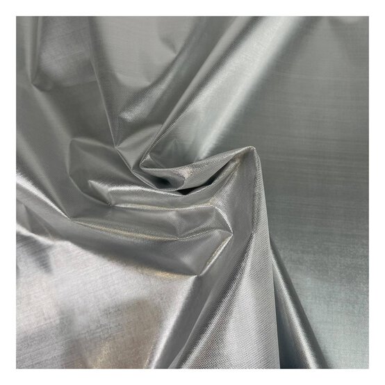 Silver Metallic Sheer Fabric by the Metre