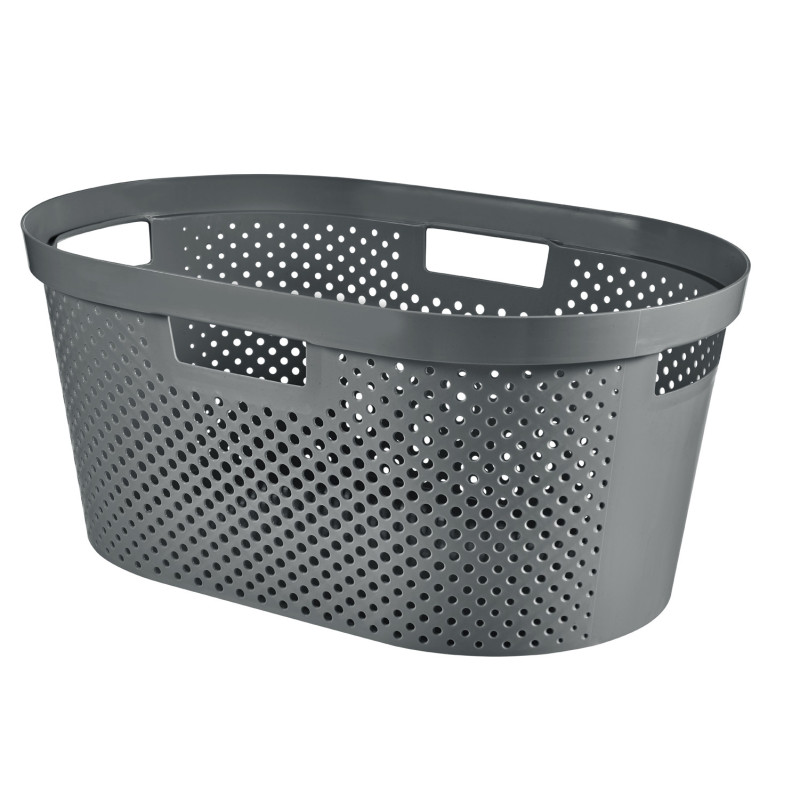 Manne à linge Infinity Dots grise 40 L CURVER