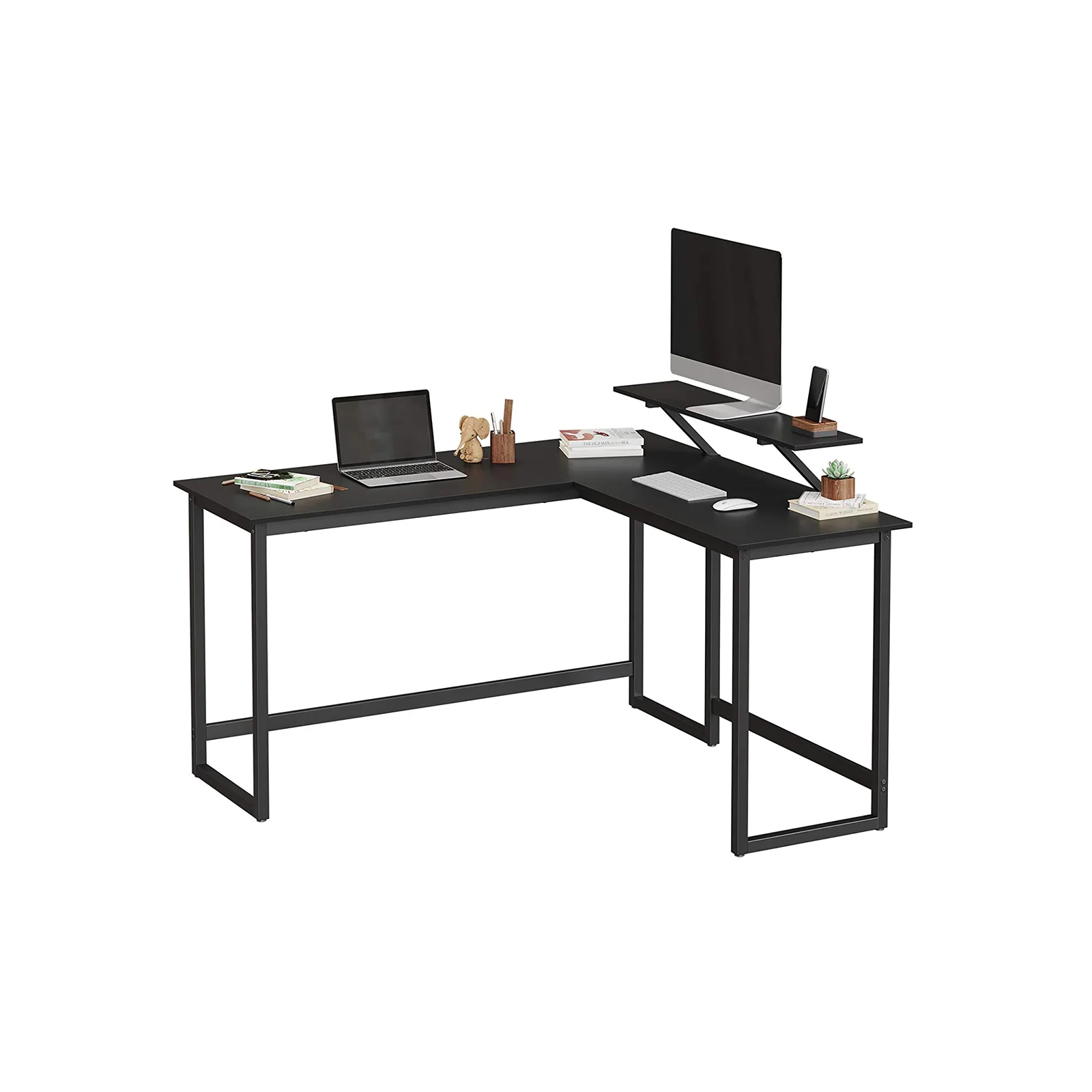 Bureau avec rehausseur d'écran