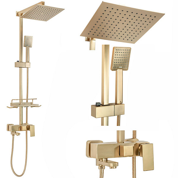 Kit De Douche Rea Jack Brush Gold 45X21,5X102Cm