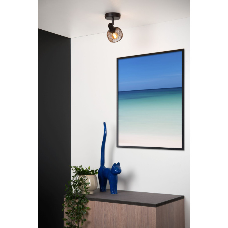 Spot Maren noir E14 25 W LUCIDE