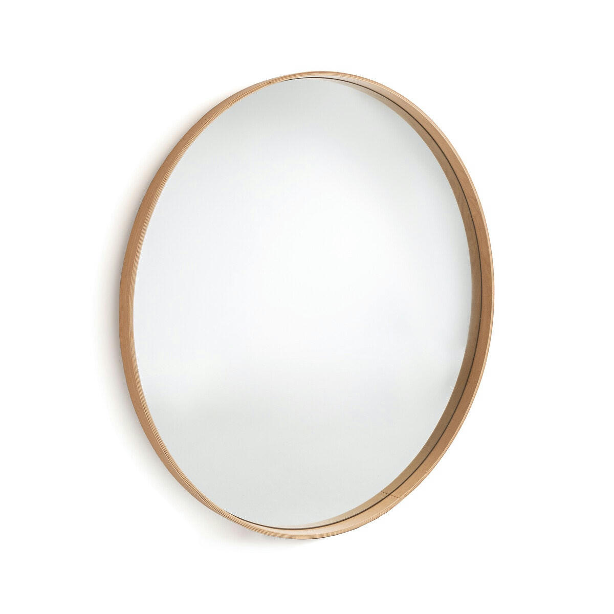 Miroir rond plaqué chêne Ø120 cm, Alaria