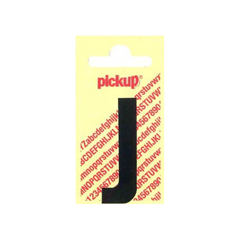 Lettre J adhésive noire 9 x 7 cm
