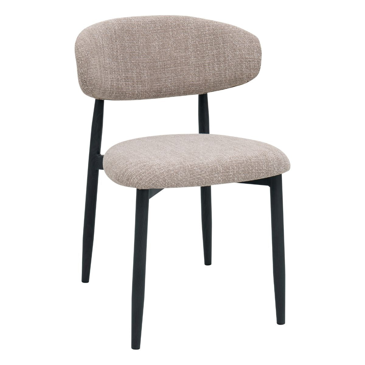 Giga Meubel Eetkamerstoel Alexia - Taupe/Zwart - Set van 2