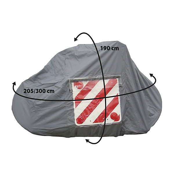 PACKBâche pour porte-vélo sur paroi arrière 4 vélos   Panneau de signalisation réfléchissant OPTIMA