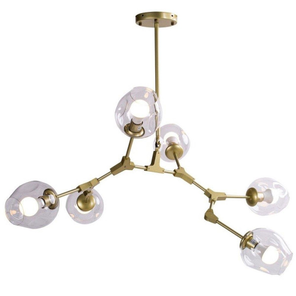 LAMPA WISZĄCA 130cm MODERN ORCHID złota szklana