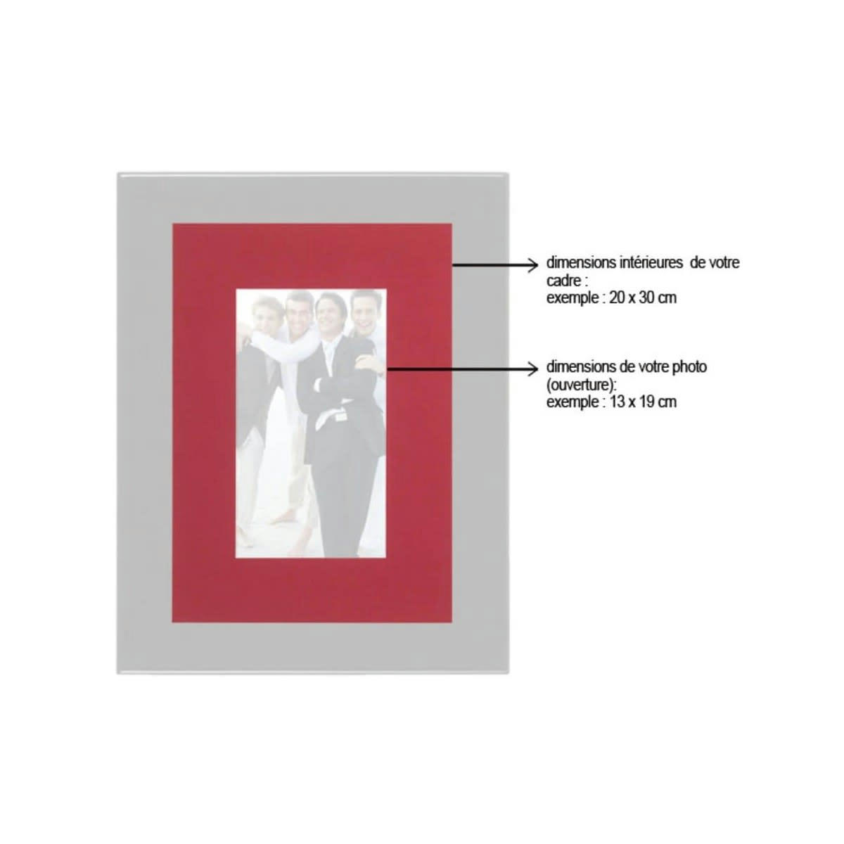 PASSE-PARTOUT SIMPLE - Passe-partout vert amande 40x50 cm ouverture 30x40 cm carton