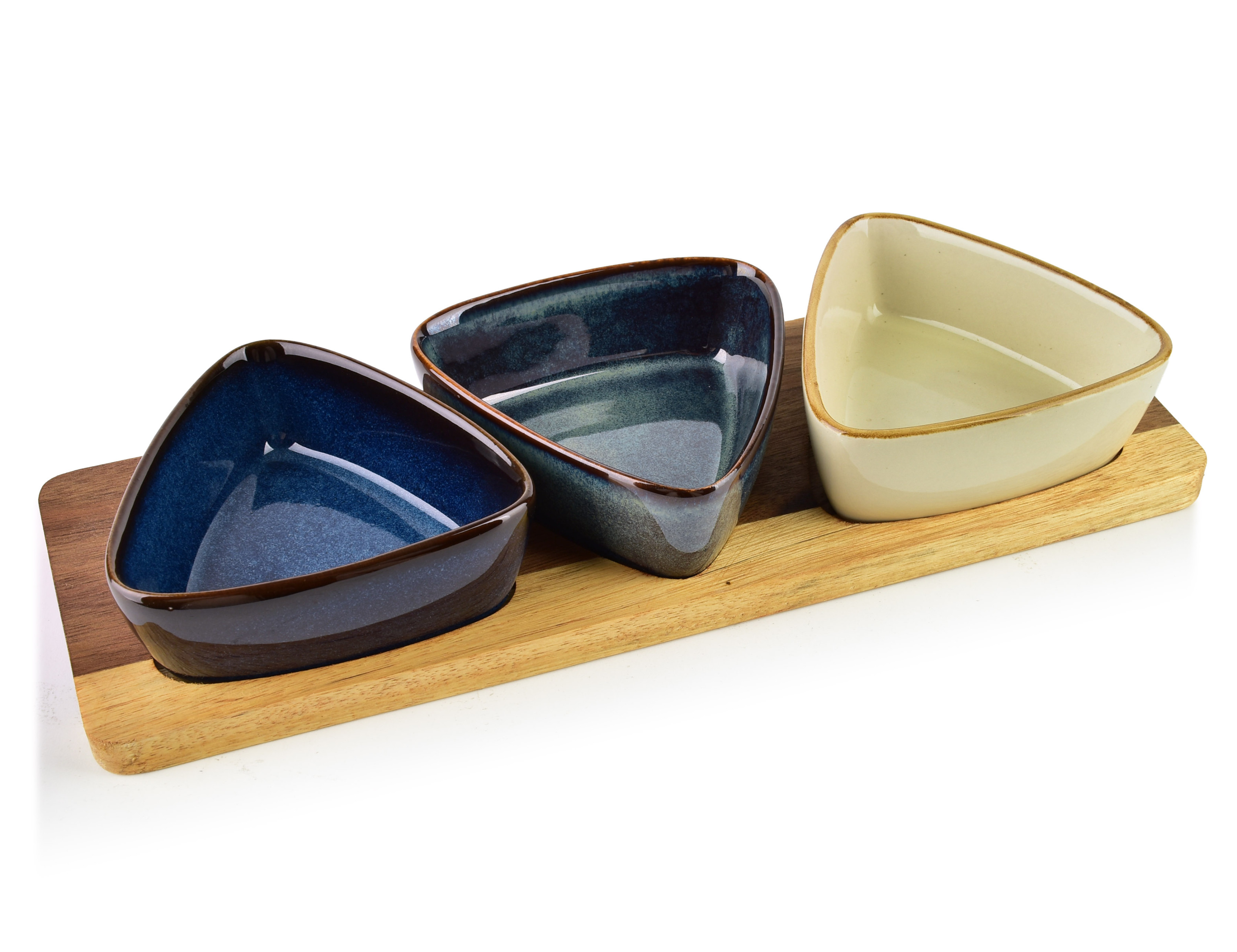 MODERN KITCHEN Deska z 3 miskami 9x9x3,5cm 100ml