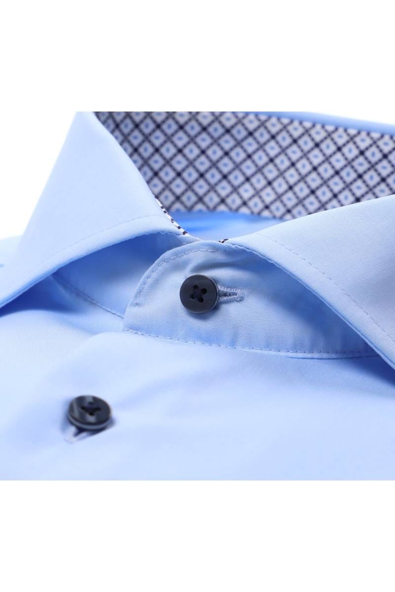 ETERNA Modern Fit Hemd hellblau, Einfarbig (extra langer Arm)