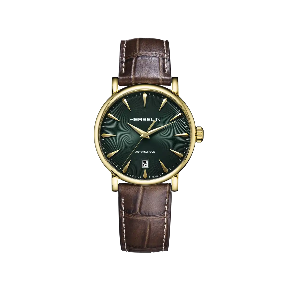 INSPIRATION – AUTOMATIQUE – PVD OR & CUIR BRUN