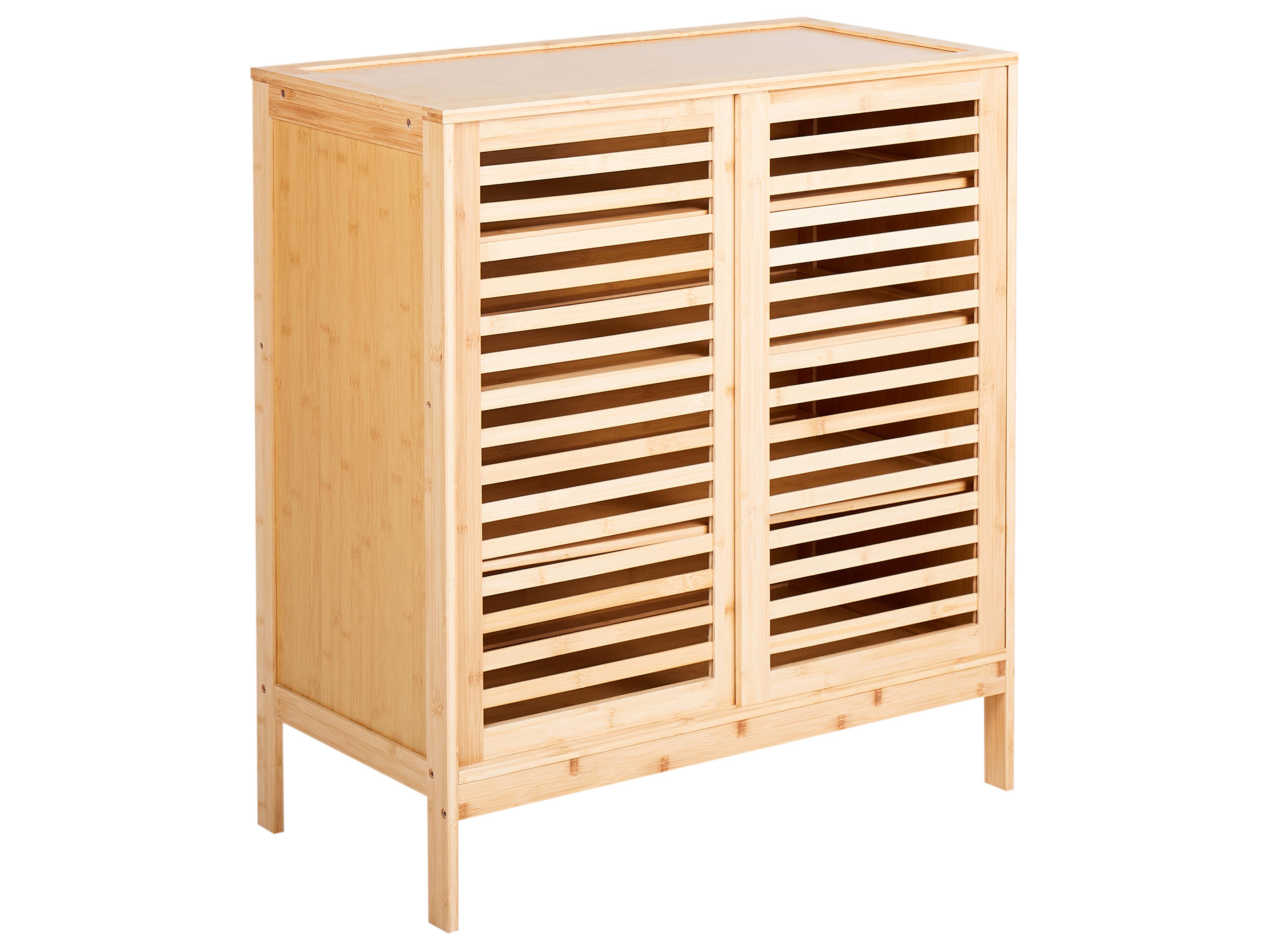 Shoe Storage Cabinet MIDWOOD Bamboo Light Brown