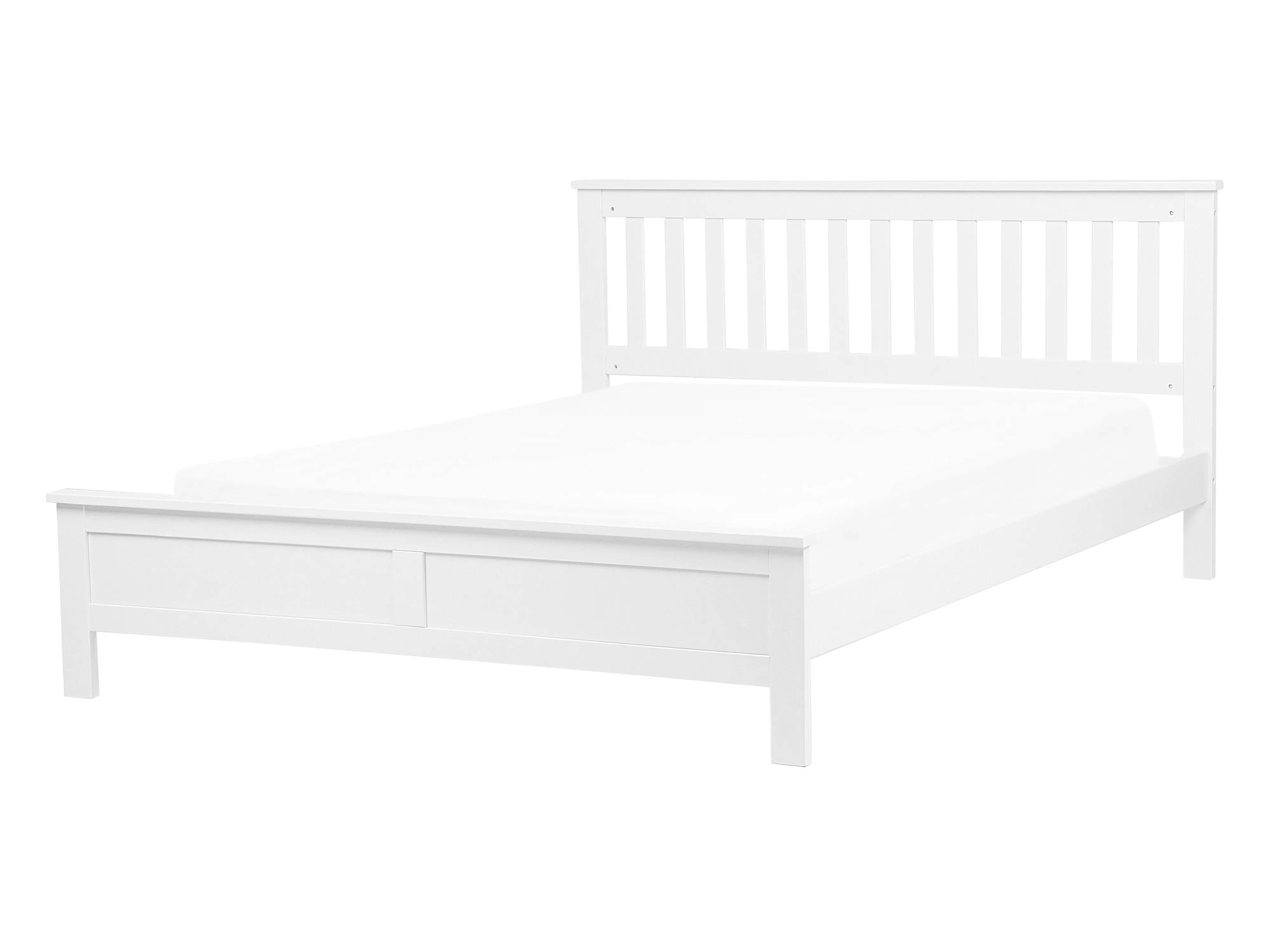 Bed Pine Wood MAYENNE 140 x 200 cm (EU Double) White