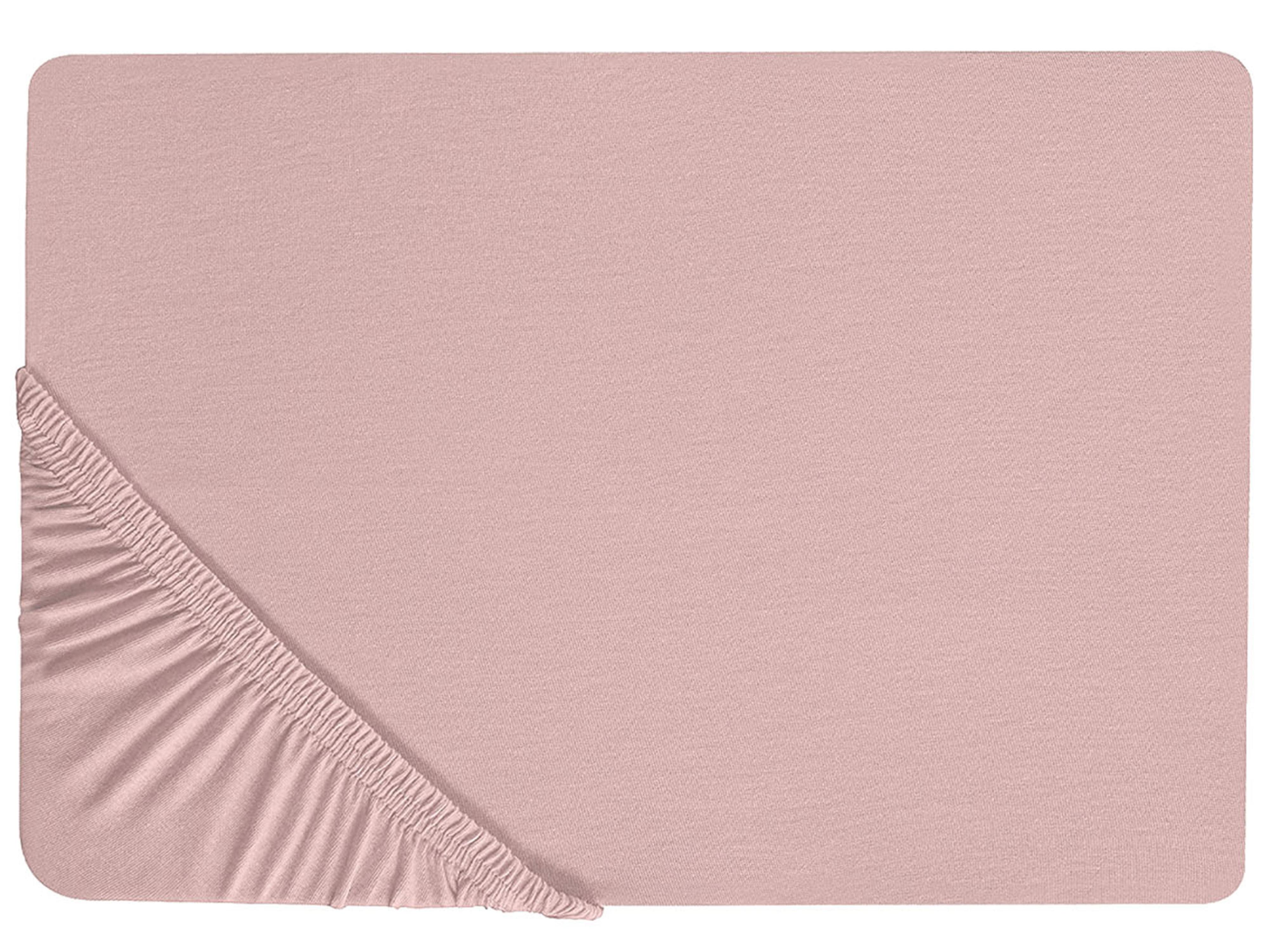 Fitted Sheet HOFUF Cotton 140 x 200 cm Pink
