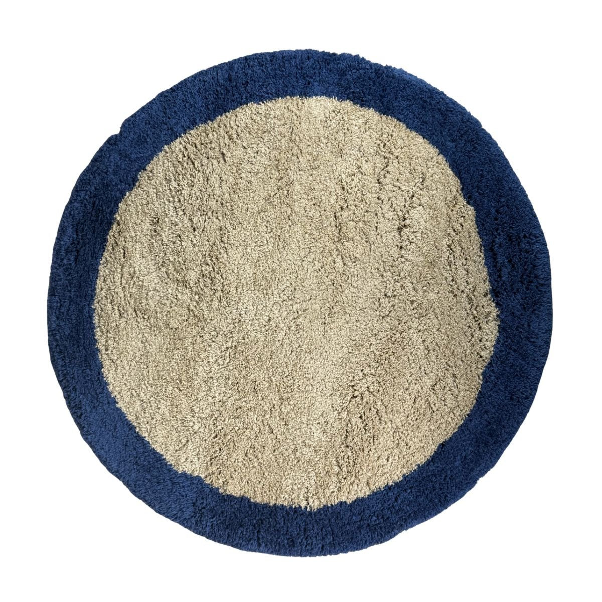 Interieur05 vloerkleed Pilo - hoogpolig - beige/blauw - Ø200 cm
