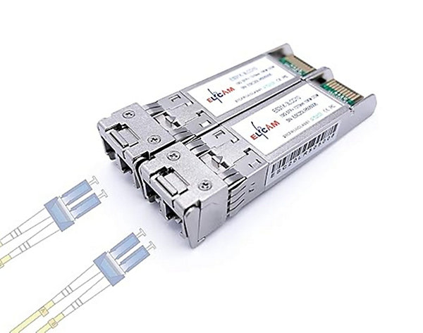 Elfcam - 2 Modules SFP  10 Gbps - LC/UPC Monomode OS2, 1310nm 10GBase-LR, 10 km, Compatibles Freebox Ultra