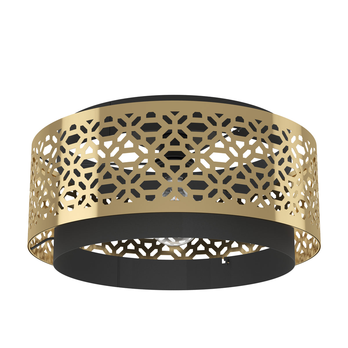 EGLO plafondlamp Sandbach - e27 - ø 42 cm - zwart/goud - staal