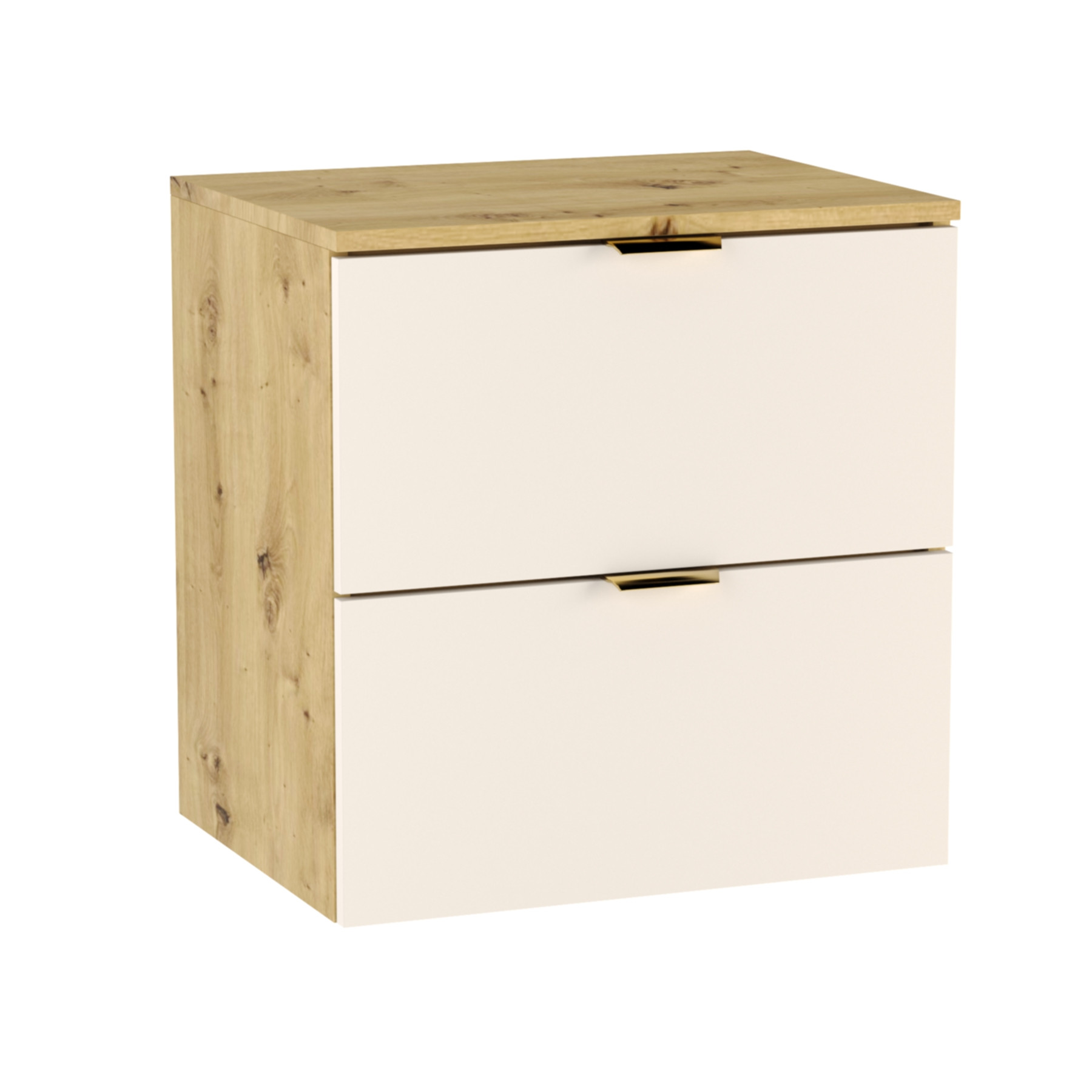 Szafka Łazienkowa pod Umywalkę z Blatem 60cm Kaszmir Orzech