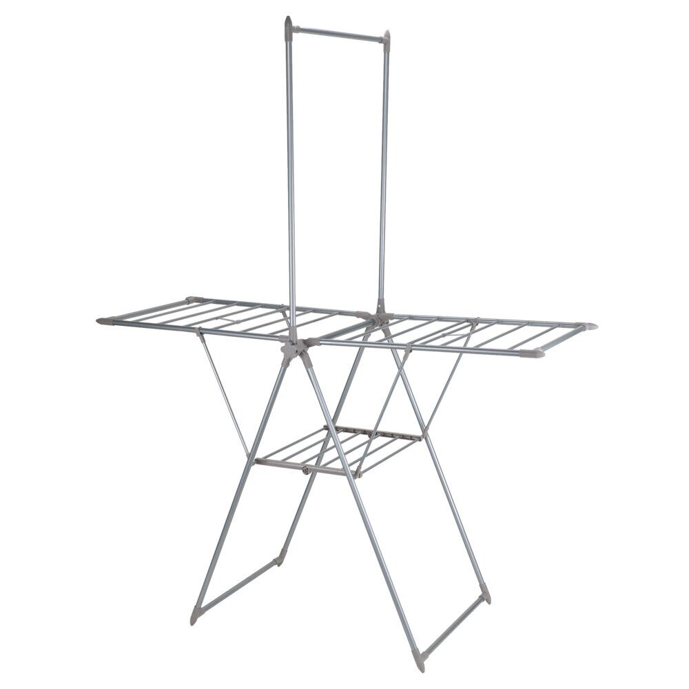 étendoir portant à cintres 16m d'étendage gris 157x69xH196cm