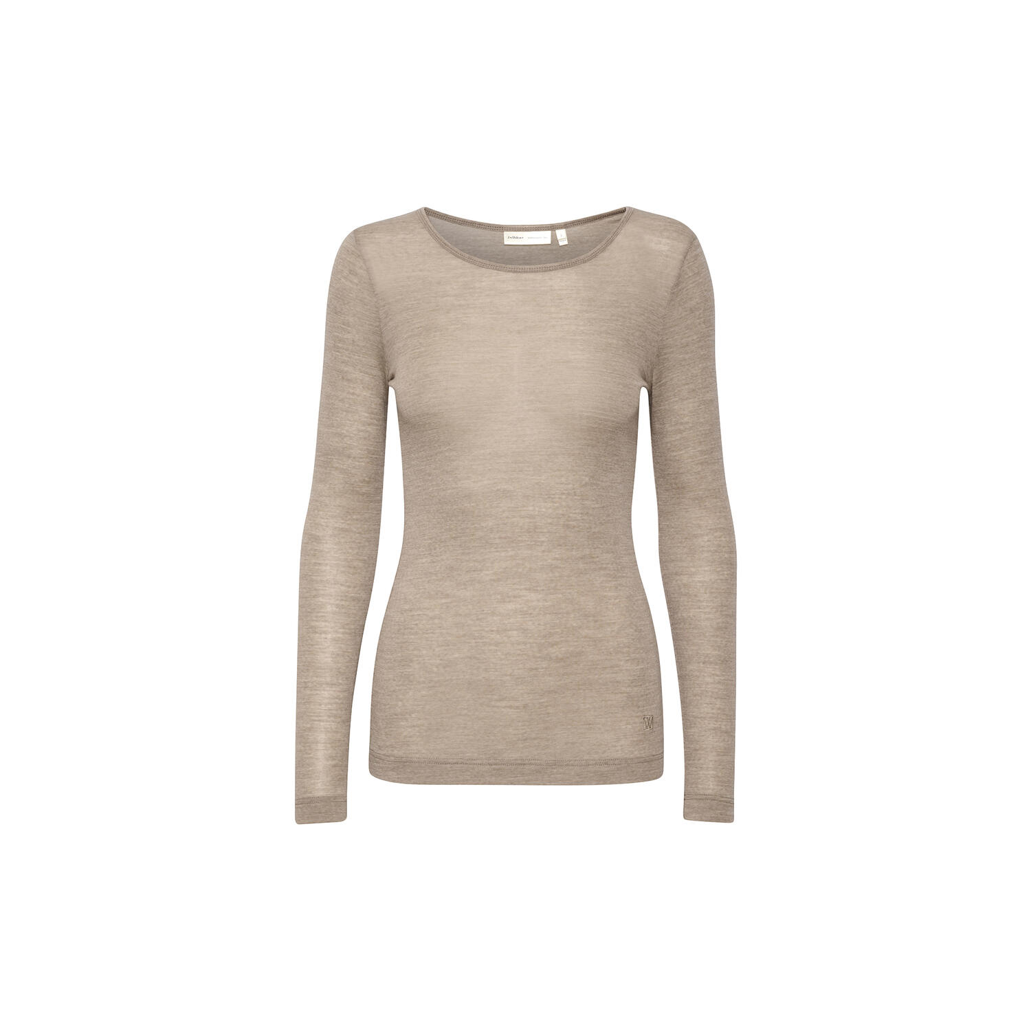 FangIW T-Shirt LS, oatmeal melange
