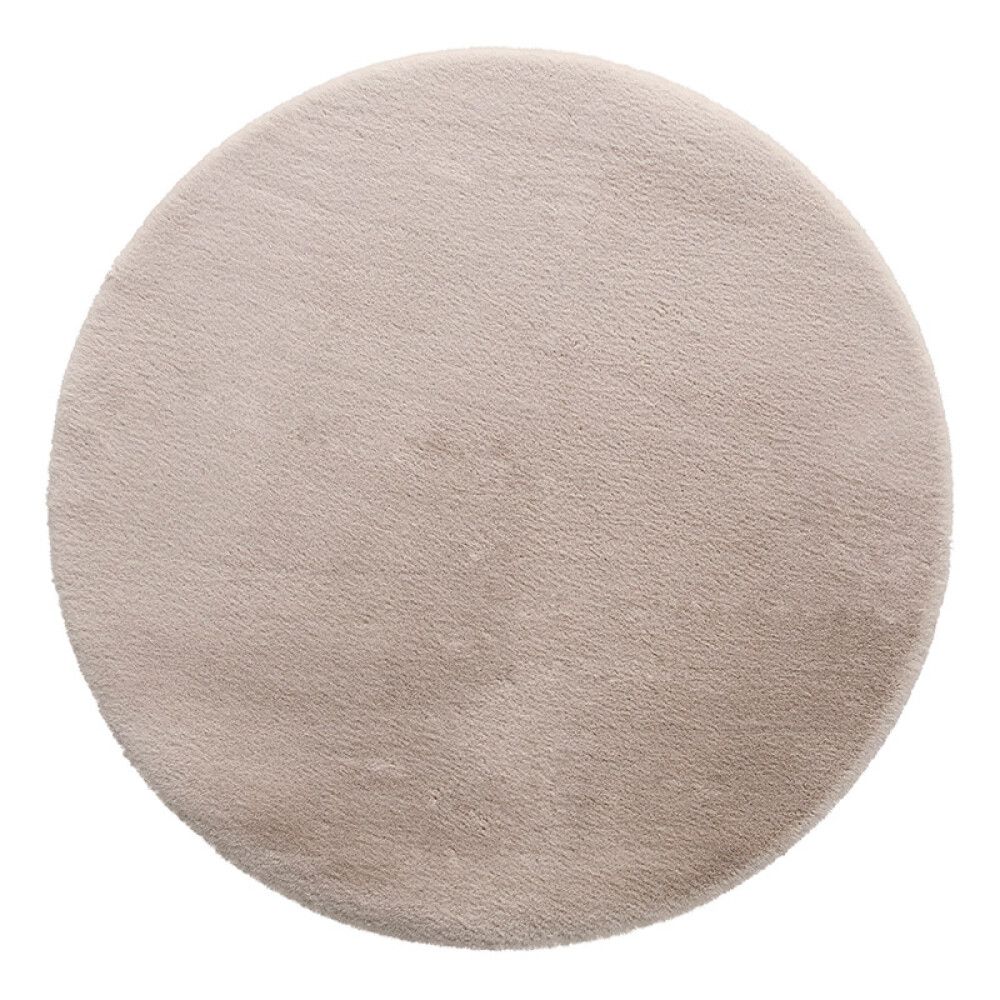 GULVTEPPE SUPERSOFT Ø80CM GRÅBEIGE