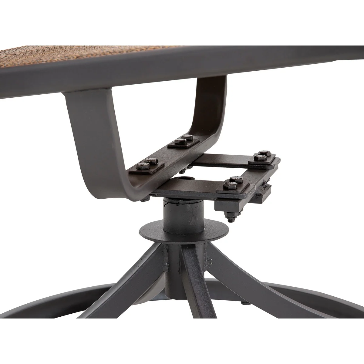 Outdoor 2-Piece Patio Swivel Chair Set, Textilene Fabric, Iron Frame