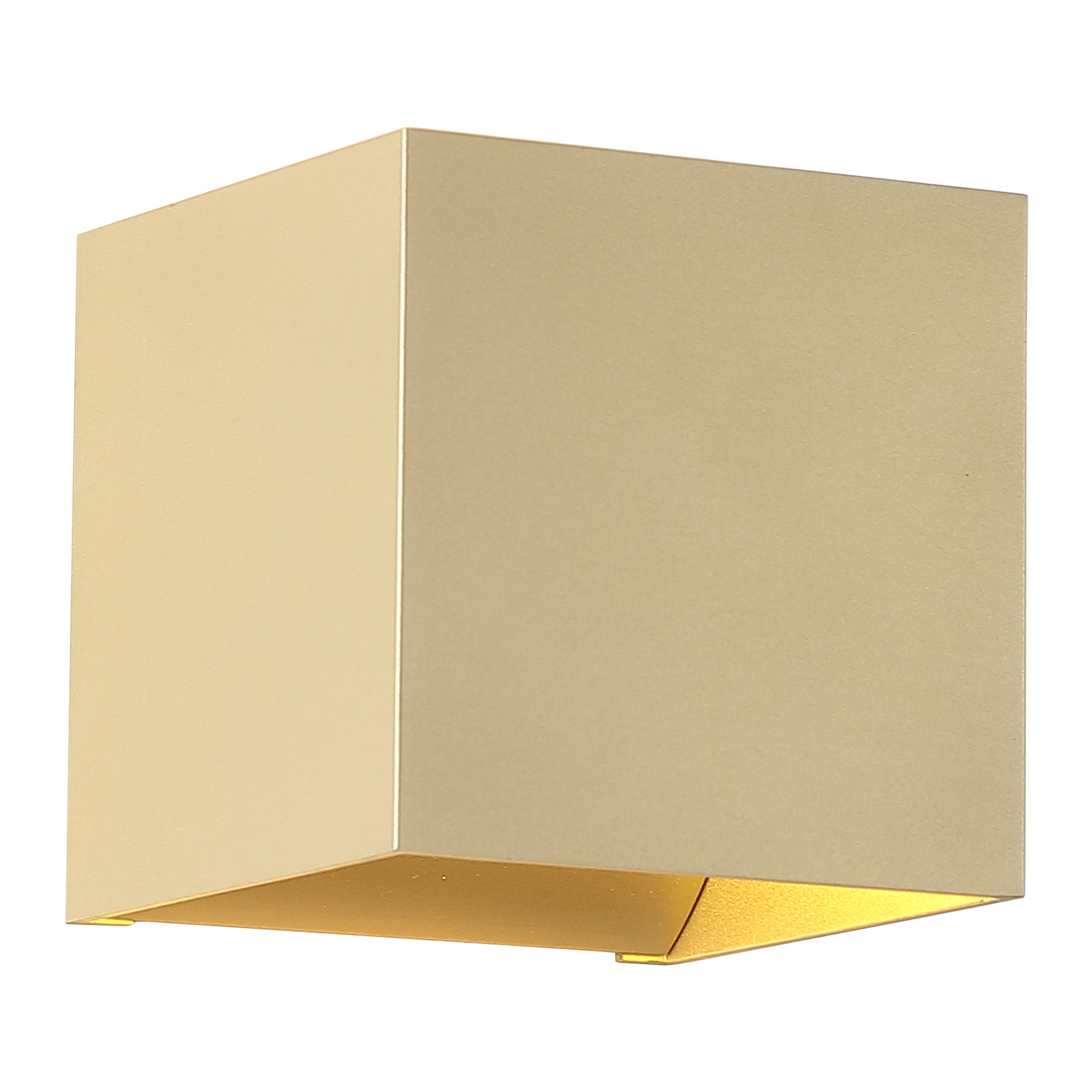 Searchlight Wall Wandlamp Vierkant - H 9,7 cm - Goud