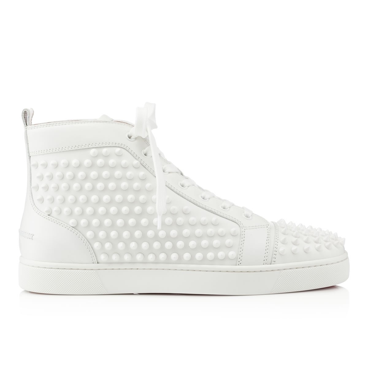 Christian Louboutin Louis Spikes Sneakers Calf leather and spikes White