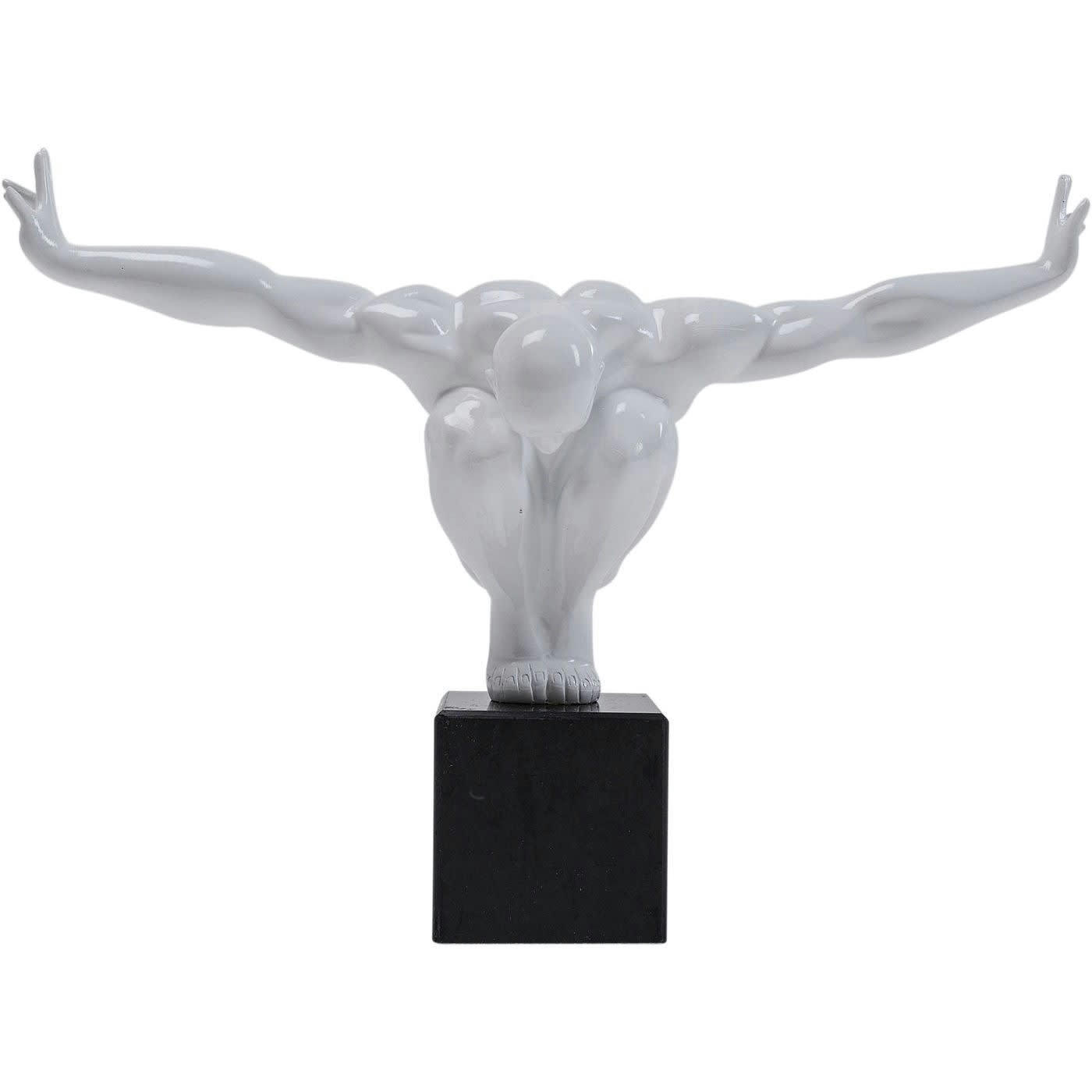 ATHLET - Statuette homme en polyrésine blanche 43x29