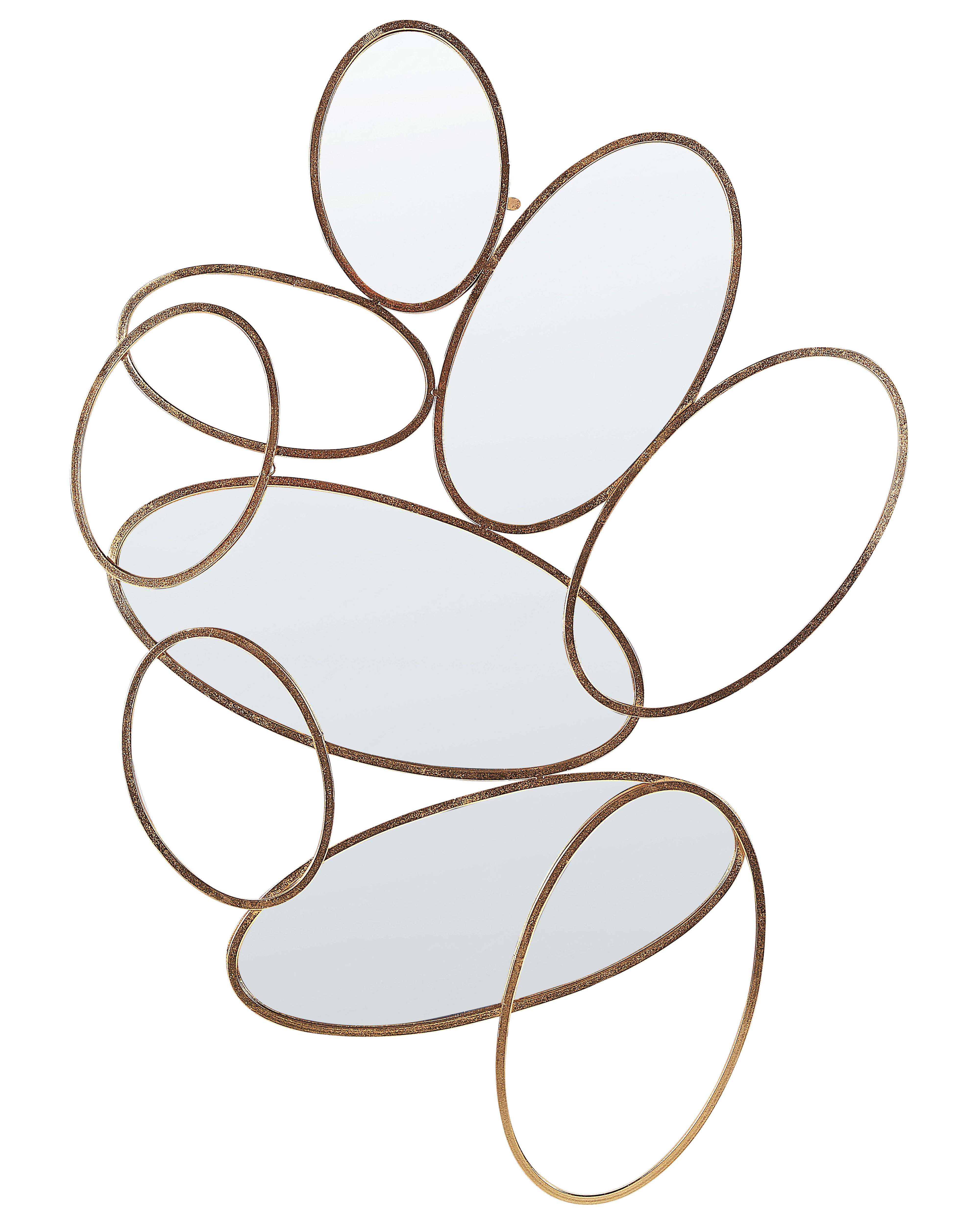 Wall Mirror DECIZE 113 cm 77 cm Metal Gold