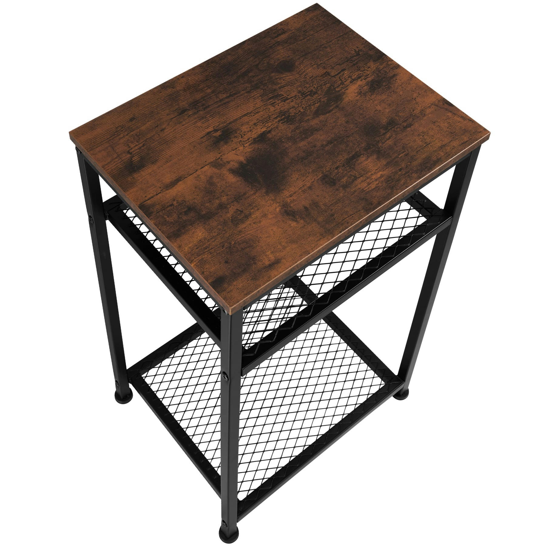 - Table d'appoint Style industriel Bois foncé industriel, rustique