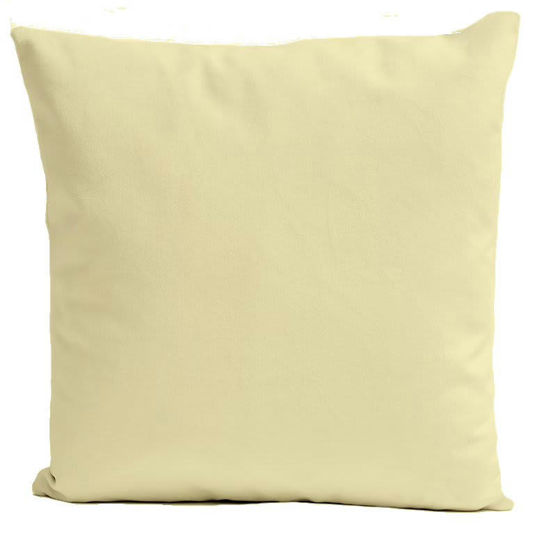 - Coussin uni velours jaune pastel  40x40cm