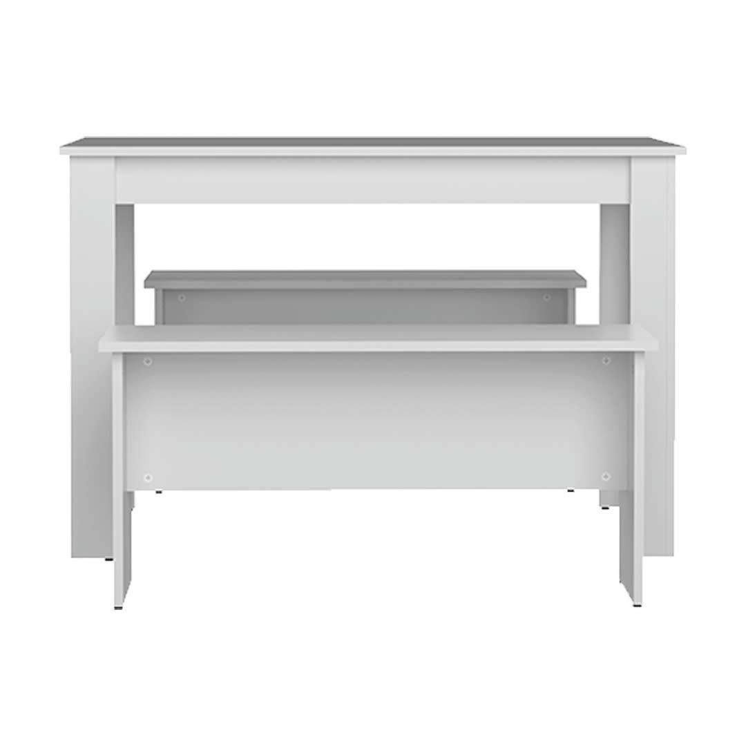 NICE - Table effet bois blanc
