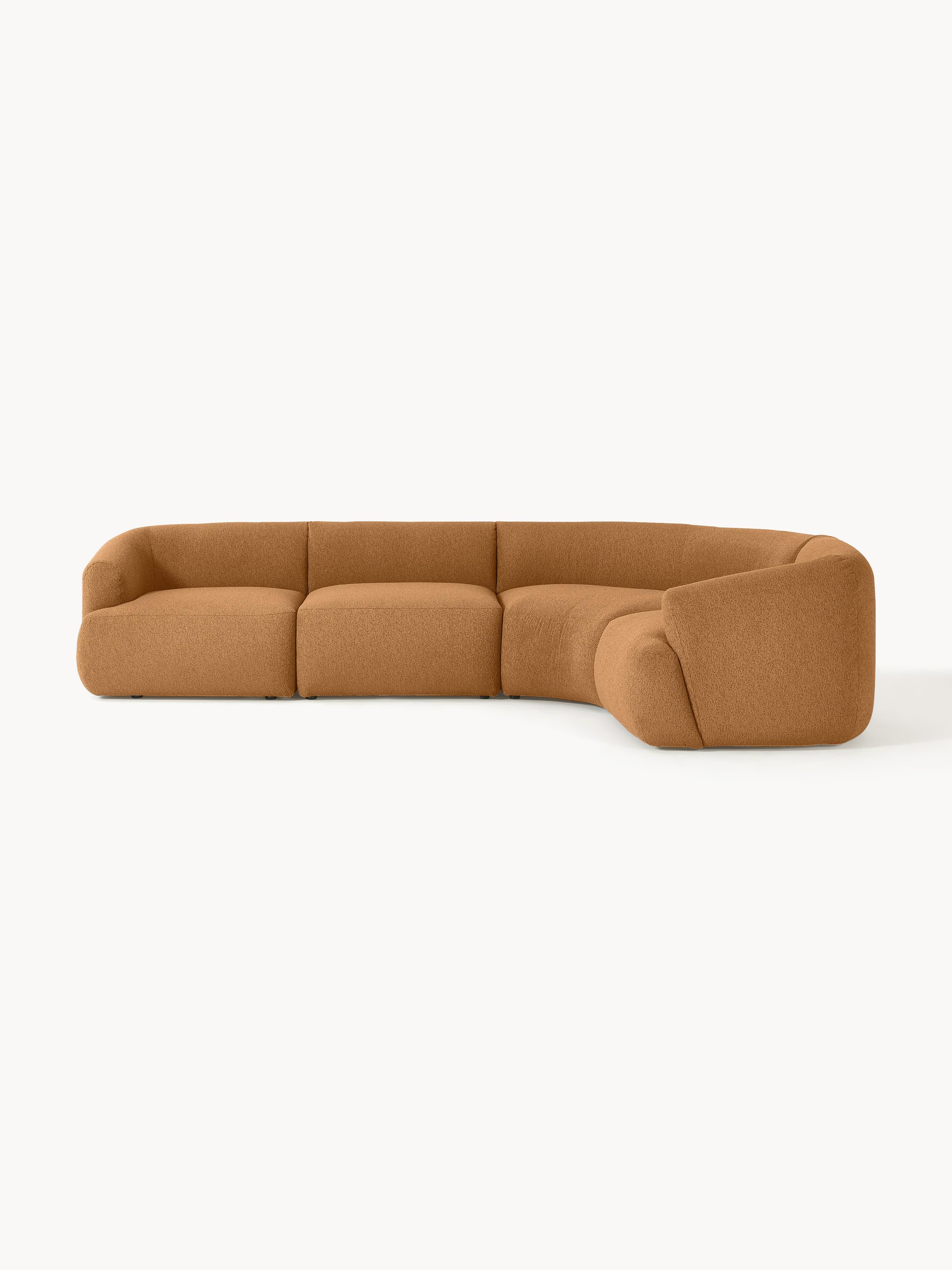 Modulares Bouclé-Ecksofa Sofia (4-Sitzer)