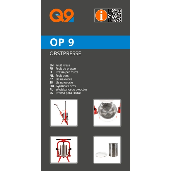 Obstpresse »OP 9«, Aufbaumaß LxBxH: 45 x 35 x 64 cm